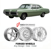 CUSTOM CLASSIC VINTAGE RESTOMOD RETRO OLD SCHOOL FORGED WHEELS RIMS for PONTIAC EXECUTIVE 1967 - 1970