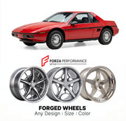 CUSTOM CLASSIC VINTAGE RESTOMOD RETRO OLD SCHOOL FORGED WHEELS RIMS for PONTIAC FIERO 1984 - 1988