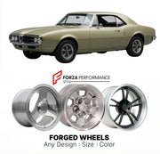 CUSTOM CLASSIC VINTAGE RESTOMOD RETRO OLD SCHOOL FORGED WHEELS RIMS for PONTIAC FIREBIRD 1967 - 1969
