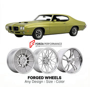 CUSTOM CLASSIC VINTAGE RESTOMOD RETRO OLD SCHOOL FORGED WHEELS RIMS for PONTIAC GTO 1973 - 1974