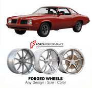 CUSTOM CLASSIC VINTAGE RESTOMOD RETRO OLD SCHOOL FORGED WHEELS RIMS for PONTIAC GRAND AM 1973 - 1990