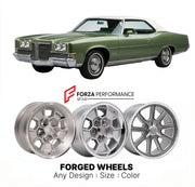 CUSTOM CLASSIC VINTAGE RESTOMOD RETRO OLD SCHOOL FORGED WHEELS RIMS for PONTIAC GRAND VILLE 1971 - 1975