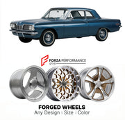 CUSTOM CLASSIC VINTAGE RESTOMOD RETRO OLD SCHOOL FORGED WHEELS RIMS for PONTIAC LEMANS 1962 - 1963