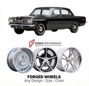CUSTOM CLASSIC VINTAGE RESTOMOD RETRO OLD SCHOOL FORGED WHEELS RIMS for PONTIAC TEMPEST 1961 - 1963