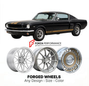 CUSTOM CLASSIC VINTAGE RESTOMOD RETRO OLD SCHOOL FORGED WHEELS RIMS for SHELBY GT350H 1966 - 1966