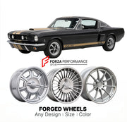 CUSTOM CLASSIC VINTAGE RESTOMOD RETRO OLD SCHOOL FORGED WHEELS RIMS for SHELBY GT350H HERTZ 1966 - 1966