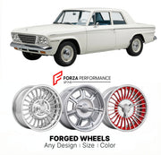 CUSTOM CLASSIC VINTAGE RESTOMOD RETRO OLD SCHOOL FORGED WHEELS RIMS for STUDEBAKER CHALLENGER 1959 - 1964