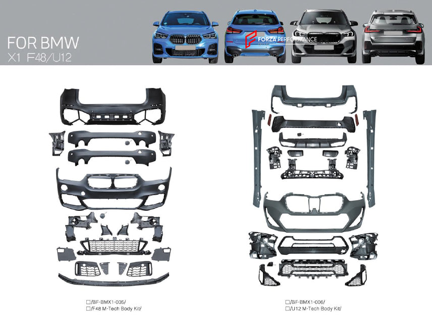 M-TECH BODY KIT FOR BMW X1 U11 U12 2022+ F48 LCI 2019-2022