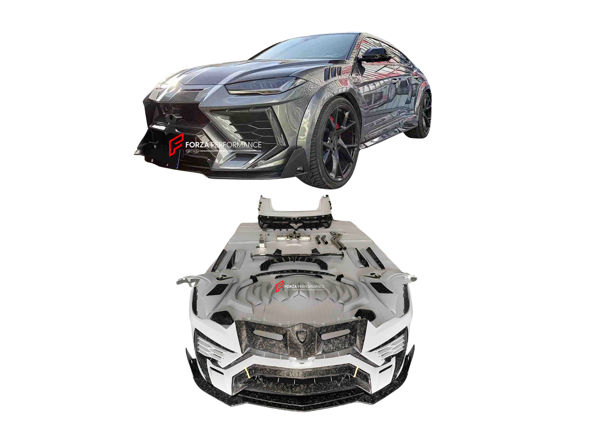 DRY CARBON FIBER WIDE BODY KIT WITH EXHAUST CATBACK SYSTEM for LAMBORGHINI URUS SUV 2018 - 2022