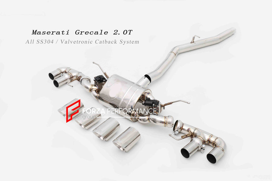 Buy Now VALVED EXHAUST CATBACK MUFFLER FOR MASERATI GRECALE 2.0 2023 and upgrade car parts from SIR Tuning at the Best Price. Headlights, Tail lights, Bodykits, Navigations, Exhaust system and more - Fast & Free Shipping within Europe, US & Worldwide.