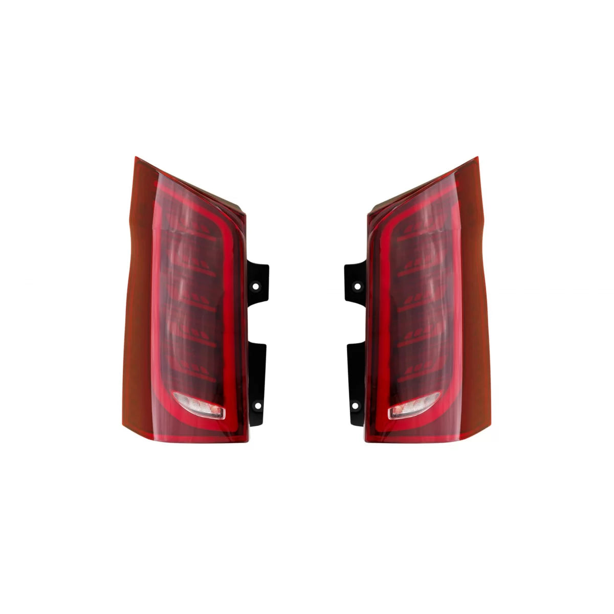 Maybach style LED tail light tuning kit suitable for Mercedes V-Class W447 2014-2024 with red base, left and right – product 