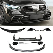BODY KIT for MERCEDES BENZ S CLASS W223 2021+ FRONT LIP SPOILER REAR DIFFUSER EXHAUST TIPS