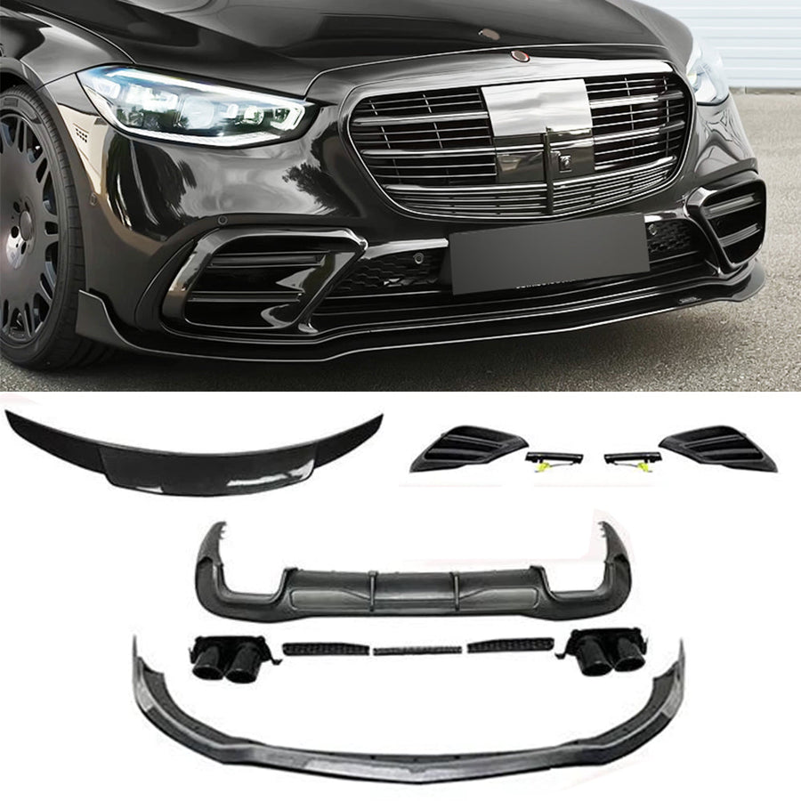 Buy Now BODY KIT for MERCEDES BENZ S CLASS W223 2021+ FRONT LIP SPOILER REAR DIFFUSER EXHAUST TIPS and upgrade car parts from SIR Tuning at the Best Price. Headlights, Tail lights, Bodykits, Navigations, body kit and more - Fast & Free Shipping within Europe, US & Worldwide.