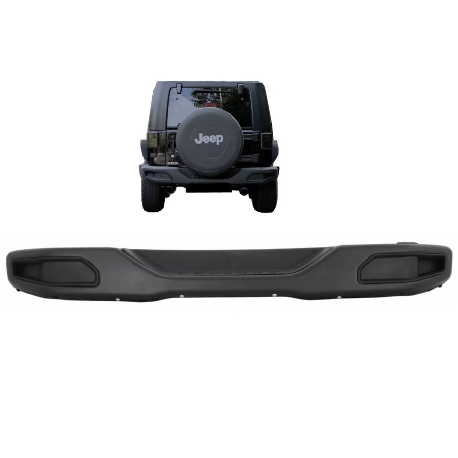 Metal Rear Bumper suitable for Jeep Wrangler Rubicon JK (2007-2017) 10th Anniversary Hard Rock Style – product image 1