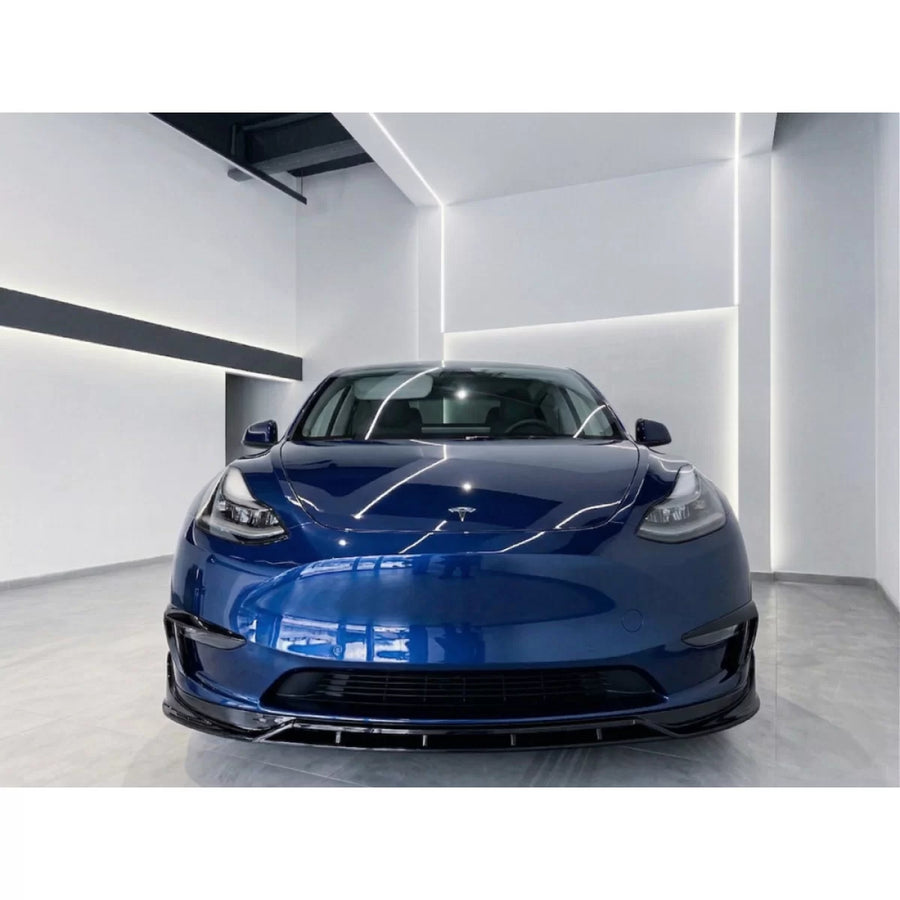 Model Y Front Lip Piano Black Vacuum Plastic / 2020 - 2024 – product image 1