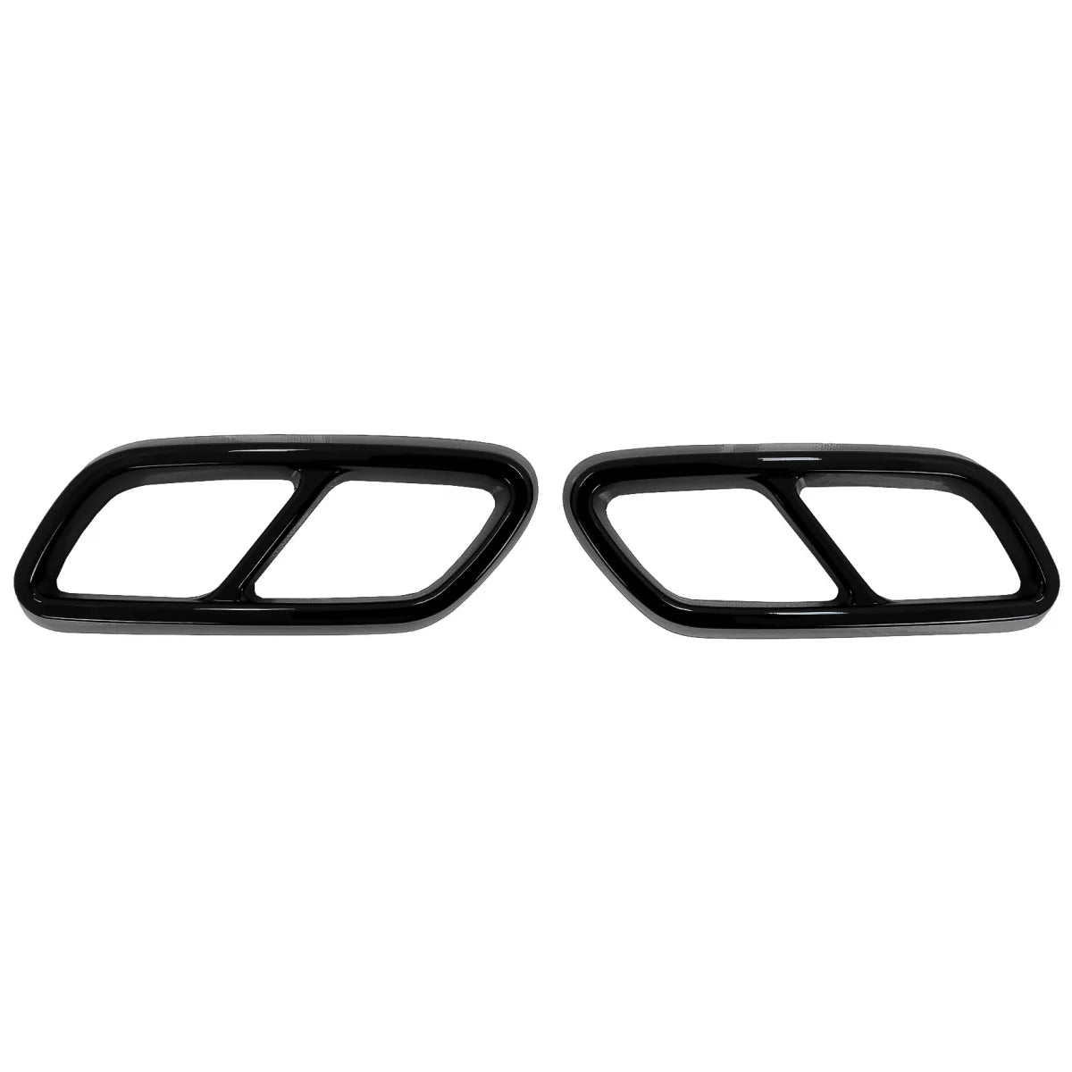 Muffler Tips Frames suitable for Mercedes C-Class W206 S206 Sport Line (2021-Up) Piano Black – product image 1