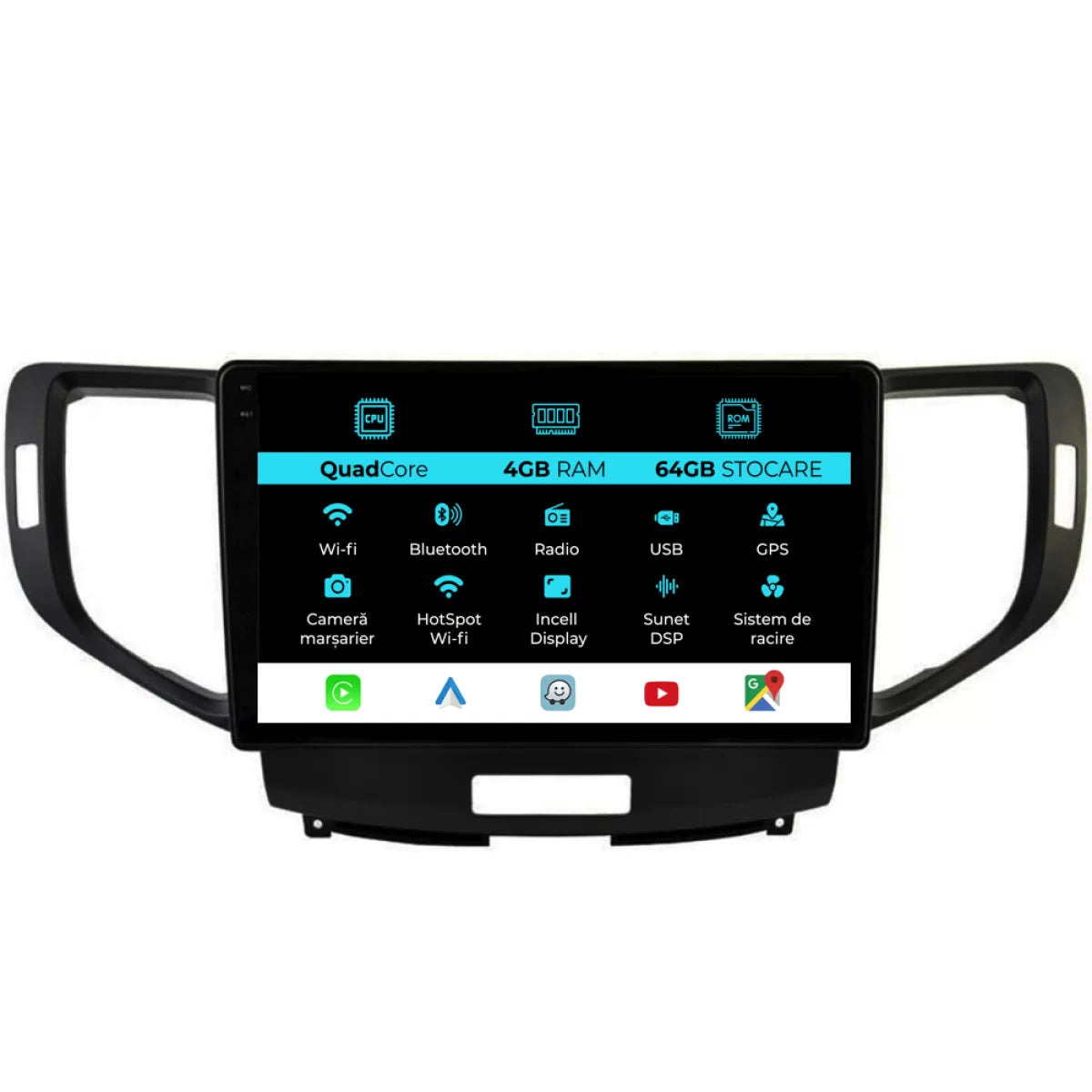 Navigation for Honda Accord, 2008-2012, QuadCore, 9Inch, 4Gb Ram, 64Gb Storage, Carplay – product image 1