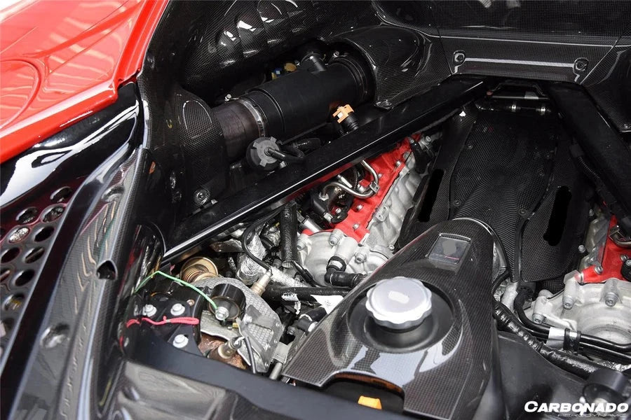 DRY CARBON AUTOCLAVE ENGINE INTERIOR FOR FERRARI SF90 STRADALE | OEM STYLE