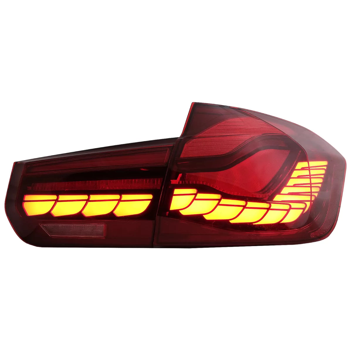 OLED Taillights Conversion to M4 Design suitable for BMW 3 Series F30 Pre LCI & LCI (2011-2019) F35 F80 Red Clear with Dynami