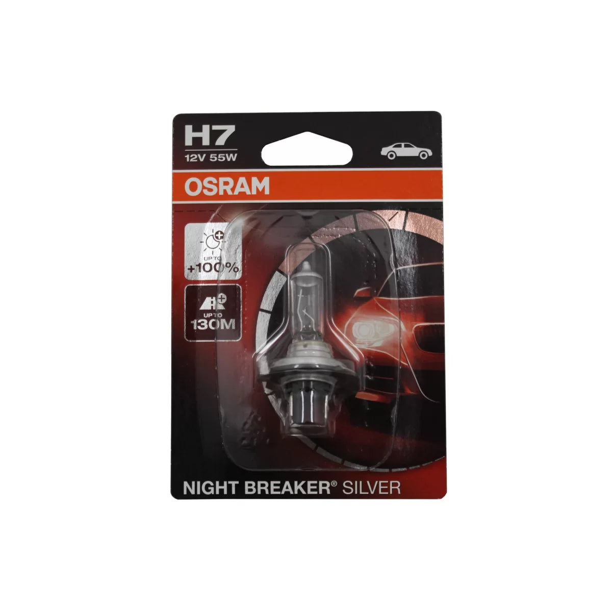 OSRAM Halogen Headlamp Bulb NIGHT BREAKER SILVER 64210NBS-01B H7 12V 55W Blister (1 unit) – product image 1