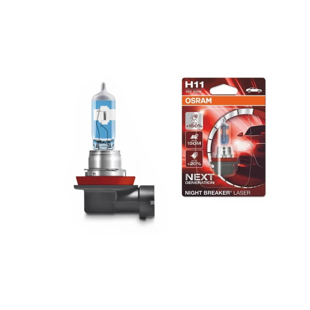 OSRAM Night Breaker Laser Next Gen H11 Halogen Headlamp 64211NL-01B 12V 55W (1 Piece) – product image 1