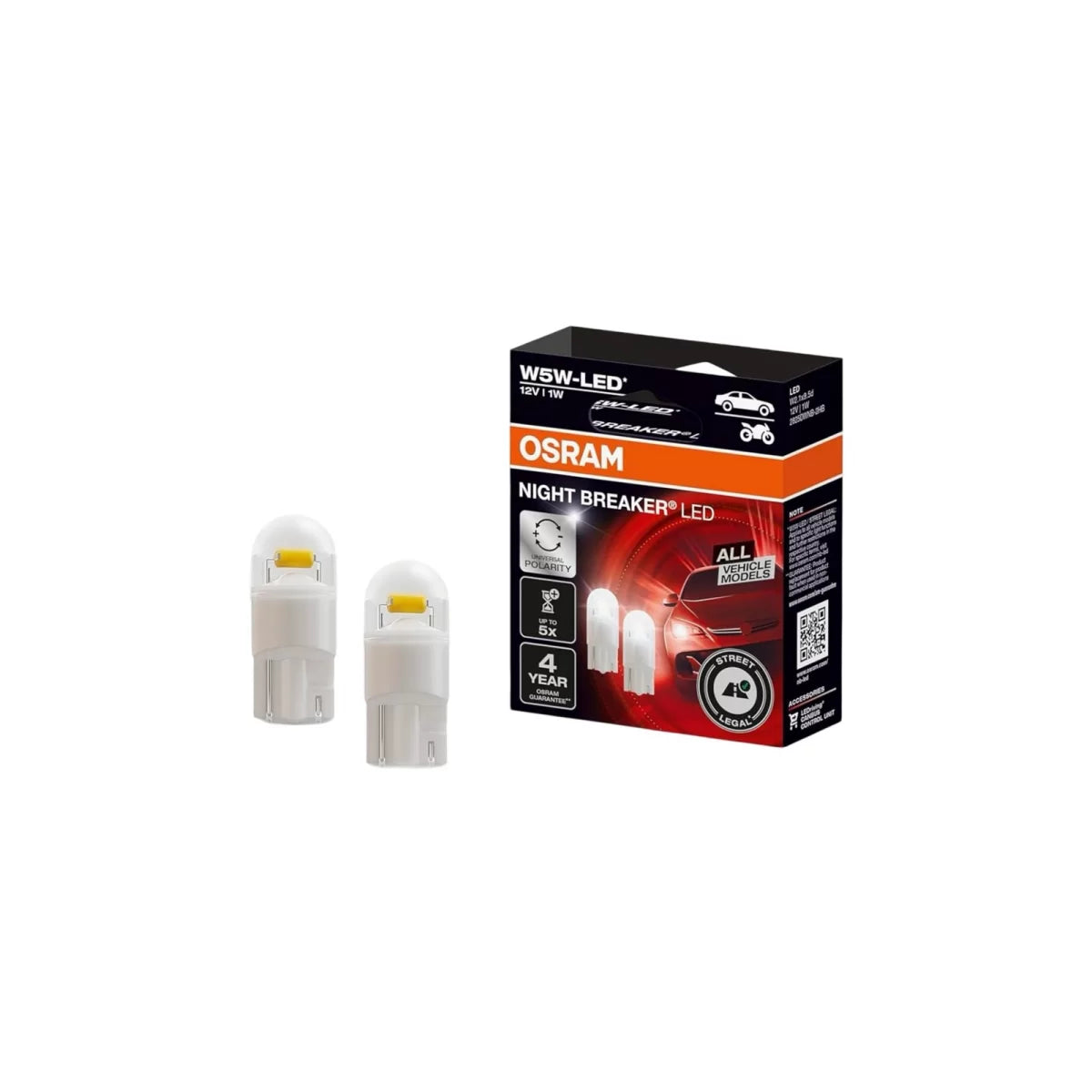 OSRAM NIGHT BREAKER LED 5W5 2825DWNB-2HB SET 2 Bulbs Auto Moto – product image 1