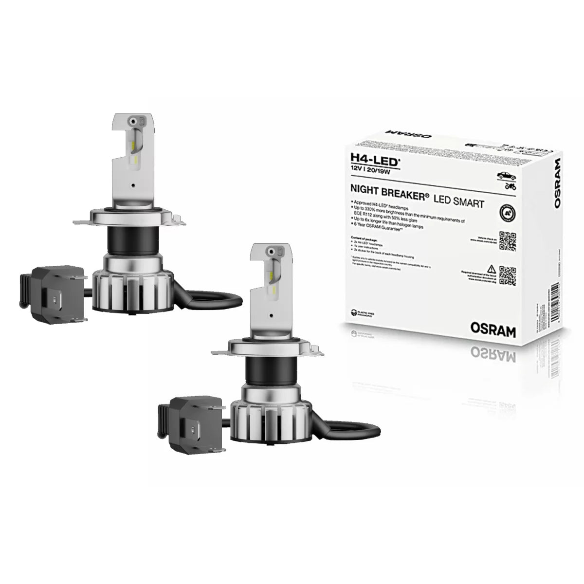 OSRAM NIGHT BREAKER LED SMART H4 64193DWNBSM SET Bulb Auto Moto – product image 1