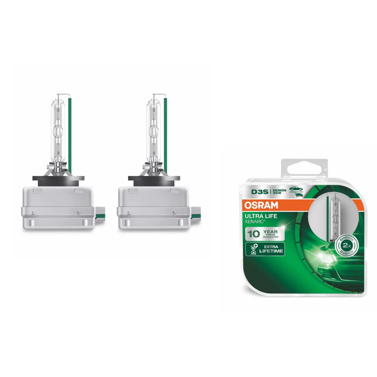OSRAM XENARC ULTRA LIFE D3S Xenon Lamp 66340ULT-HCB 35W Hardcore Box (2 units) – product image 1