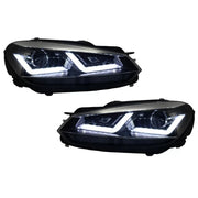 Osram Xenon Upgrade Headlights LEDriving suitable for VW Golf 6 VI (2008-2012) Chrome LED Dynamic Sequential Turning Lights –