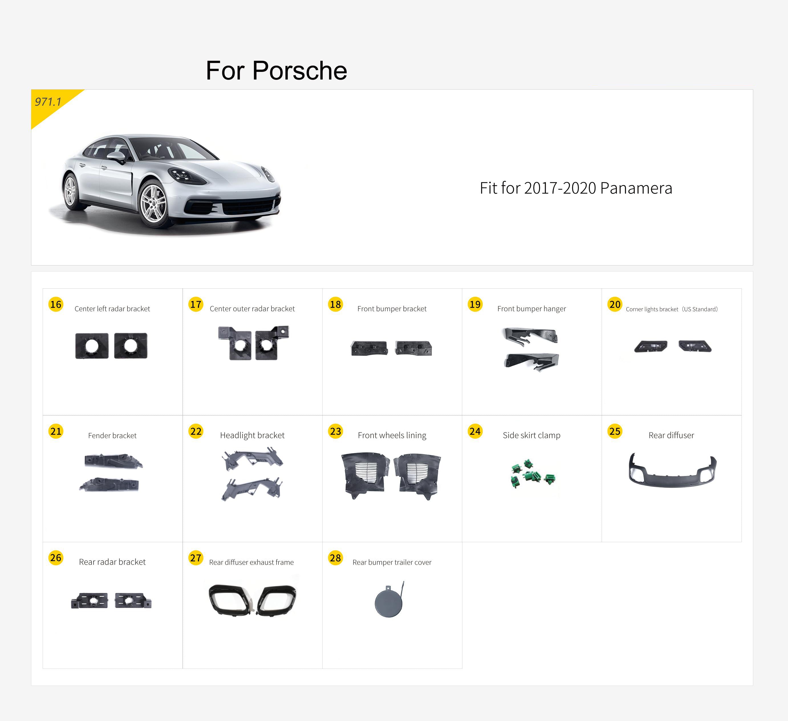 Porsche Panamera 971 2017-2020 Auto Parts