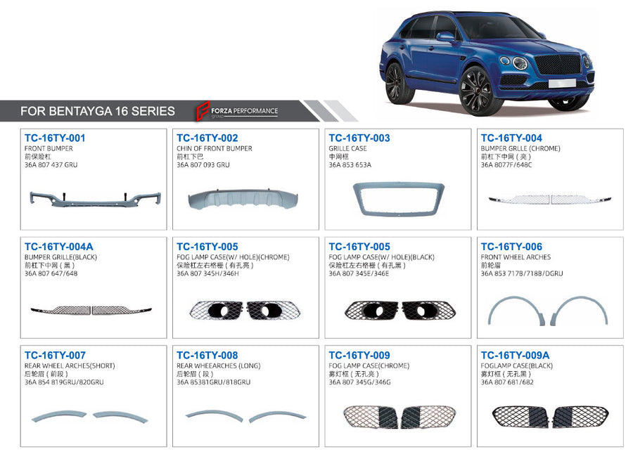 Buy Now PARTS for BENTLEY BENTAYGA 2015 - 2020 and upgrade car parts from SIR Tuning at the Best Price. Headlights, Tail lights, Bodykits, Navigations, body kit and more - Fast & Free Shipping within Europe, US & Worldwide.