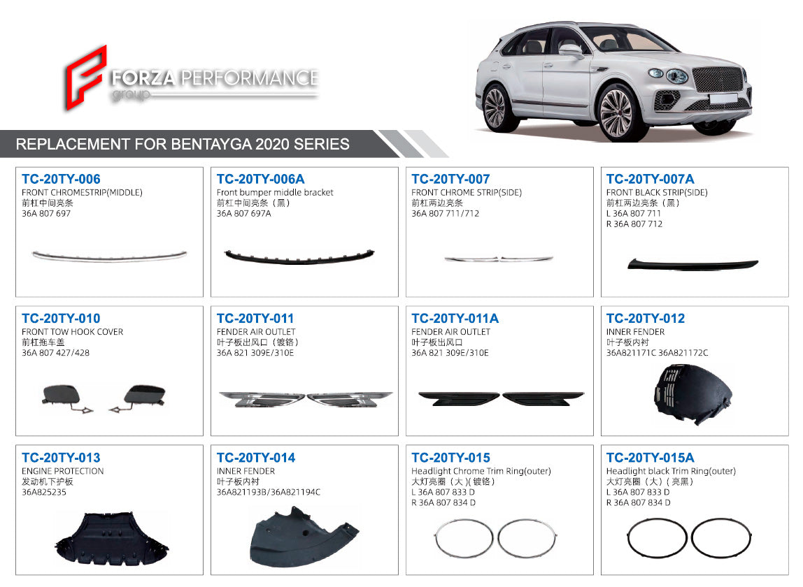 PARTS for BENTLEY BENTAYGA 2020