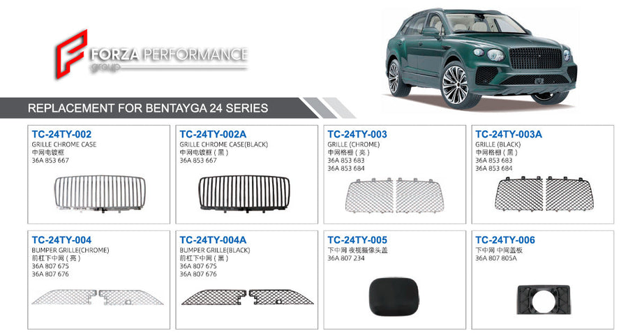 Buy Now PARTS for BENTLEY BENTAYGA 2024+ and upgrade car parts from SIR Tuning at the Best Price. Headlights, Tail lights, Bodykits, Navigations, body kit and more - Fast & Free Shipping within Europe, US & Worldwide.
