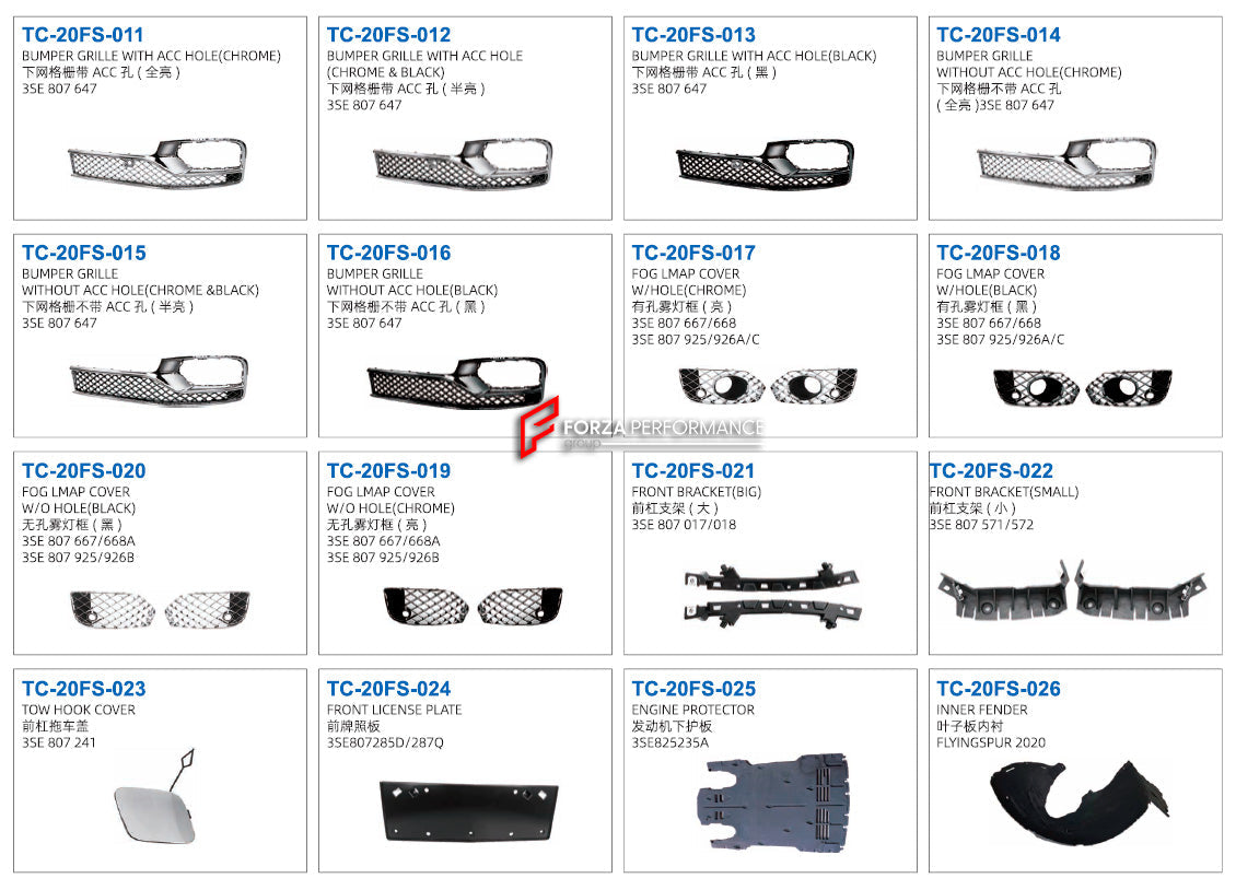 PARTS for BENTLEY FLYING SPUR 2020