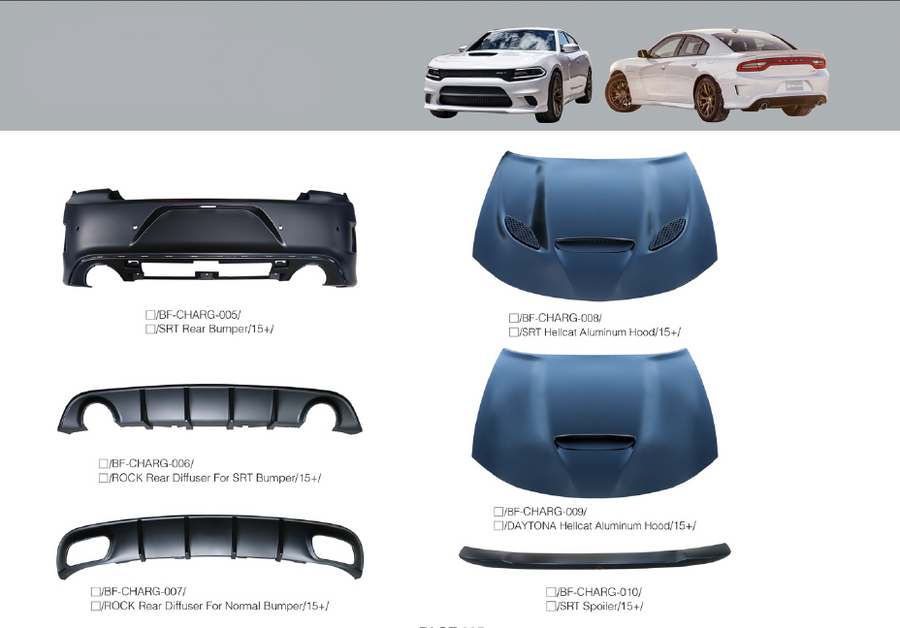 Buy Now PARTS for DODGE CHARGER VII FACELIFT 2015 - 2024 GT RT SRT SXT HELLCAT DAYTONA and upgrade car parts from SIR Tuning at the Best Price. Headlights, Tail lights, Bodykits, Navigations, body kit and more - Fast & Free Shipping within Europe, US & Worldwide.