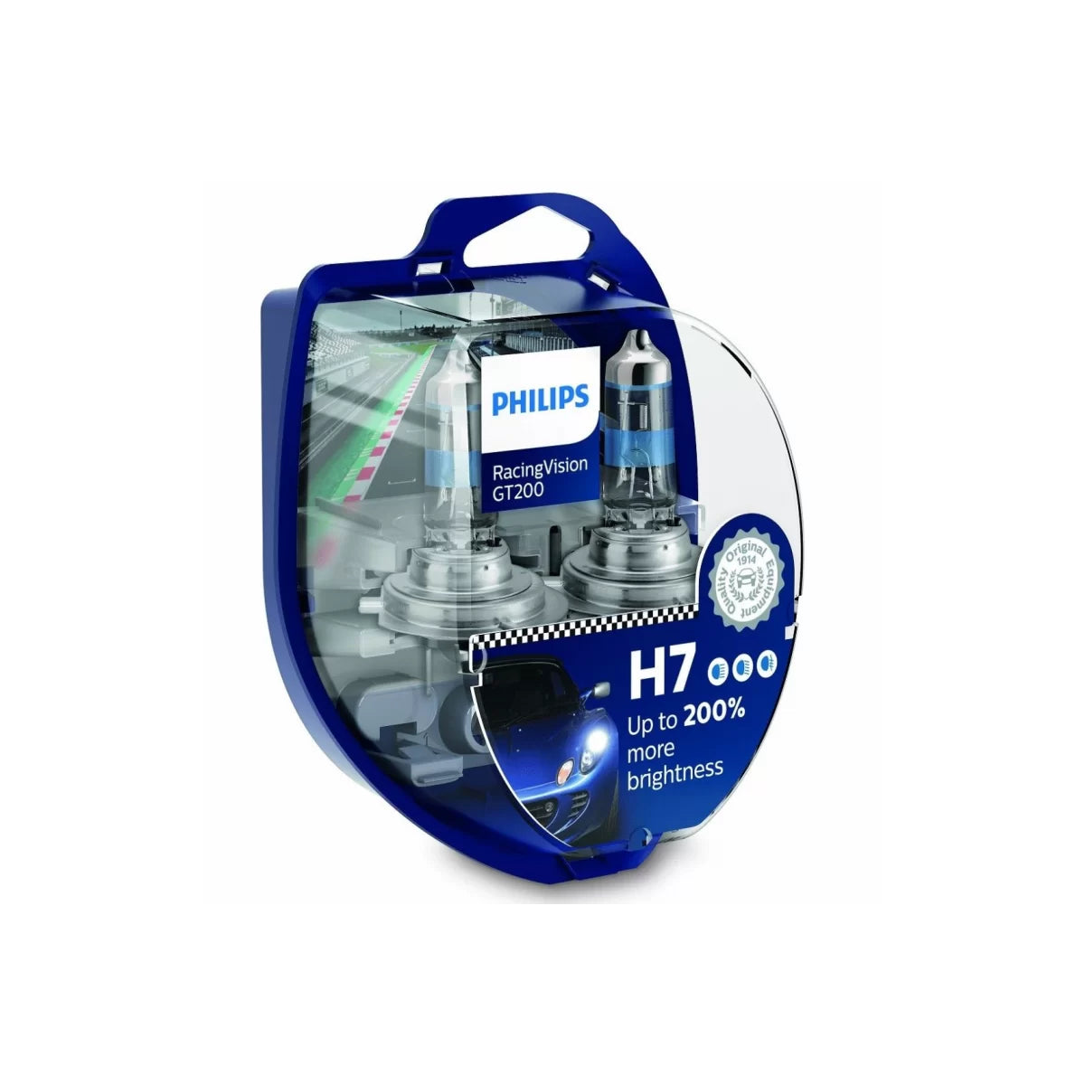 Philips H7 Halogen Headlamp Bulb 12V 55W PX26d RacingVision GT200 (1 set) – product image 1