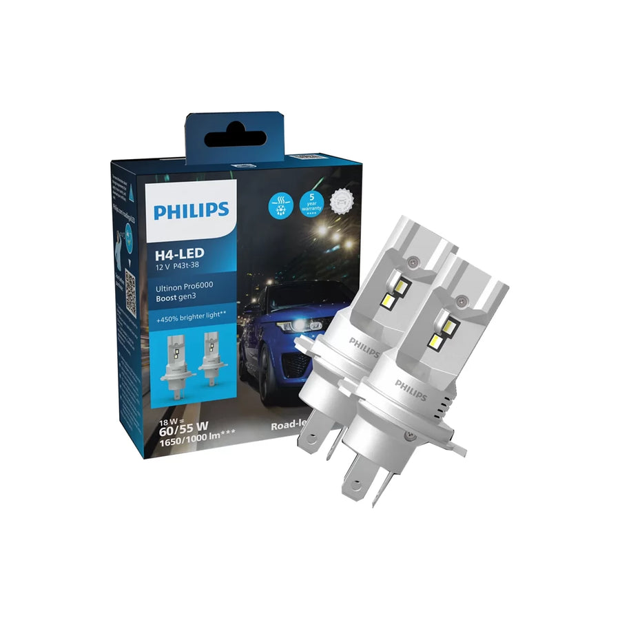 Philips Ultinon Pro6000 Boost H4 LED Bulb 12V 18W 5800K Auto Moto 2 Pcs – product image 1