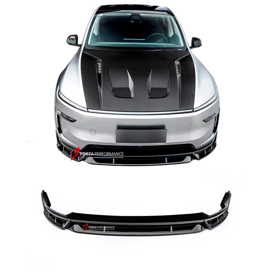 Buy Now PLASTIC FRONT LIP for TESLA MODEL Y JUNIPER 2025+ and upgrade car parts from SIR Tuning at the Best Price. Headlights, Tail lights, Bodykits, Navigations, body kit and more - Fast & Free Shipping within Europe, US & Worldwide.