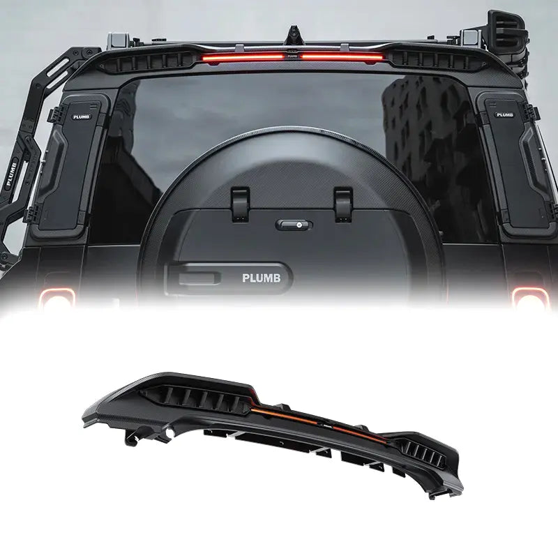Buy Now PLUMB DRY CARBON REAR SPOILER for LAND ROVER DEFENDER 90 110 130 L663 2019+ and upgrade car parts from SIR Tuning at the Best Price. Headlights, Tail lights, Bodykits, Navigations, Carbon body kit and more - Fast & Free Shipping within Europe, US & Worldwide.