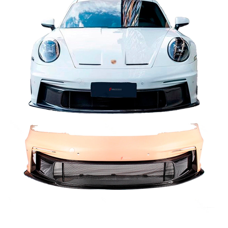 Buy Now CONVERSION UPGRADE FRONT BUMPER 911 992.1 CAREERA S 2019 - 2025 upgrade to GT3 and upgrade car parts from SIR Tuning at the Best Price. Headlights, Tail lights, Bodykits, Navigations, Carbon body kit and more - Fast & Free Shipping within Europe, US & Worldwide.