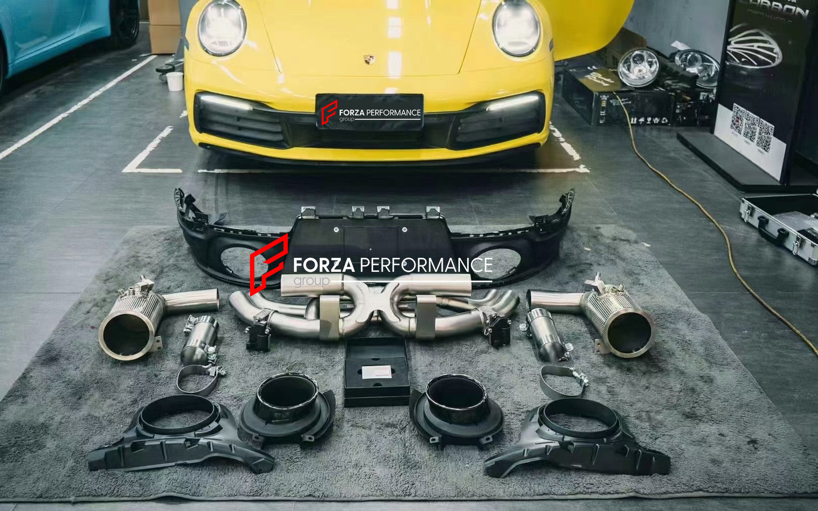 TITANIUM VALVED EXHAUST CATBACK with DOWNPIPES for Porsche 911 992 2019+ 3.0L