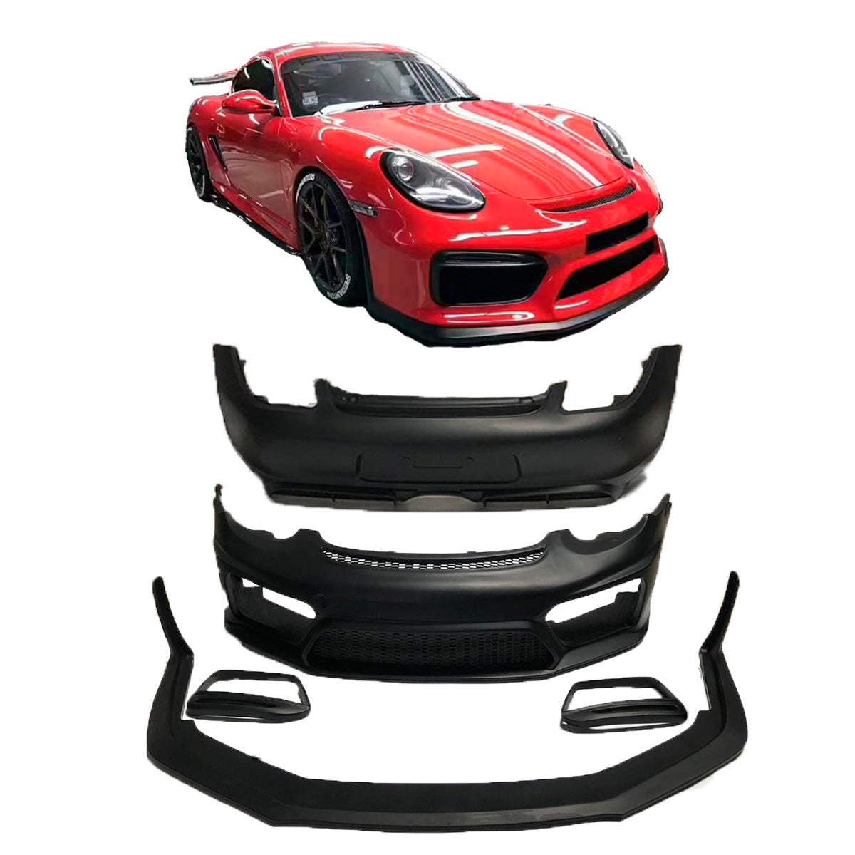 CONVERSION UPGRADE BODY KIT for PORSCHE CAYMAN 987.2 2009 - 2013 upgrade to 981 GT4