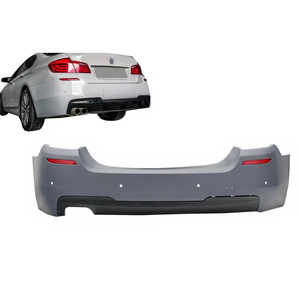 Rear Bumper suitable for BMW 5 Series F10 (2011-2017) M-Tech Design – product image 1