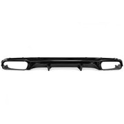 Rear Bumper Diffuser with Black Exhaust Muffler Tips suitable for Mercedes E-Class W213 S213 Standard (2016-2020) E63 Design 