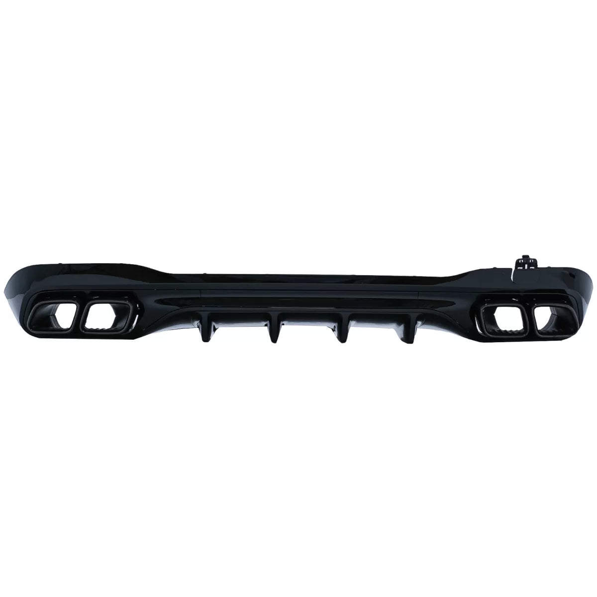 Rear Bumper Diffuser with Black Exhaust Muffler Tips suitable for Mercedes C Class W206 S206 Sport Line (2021-Up) C63 Design 