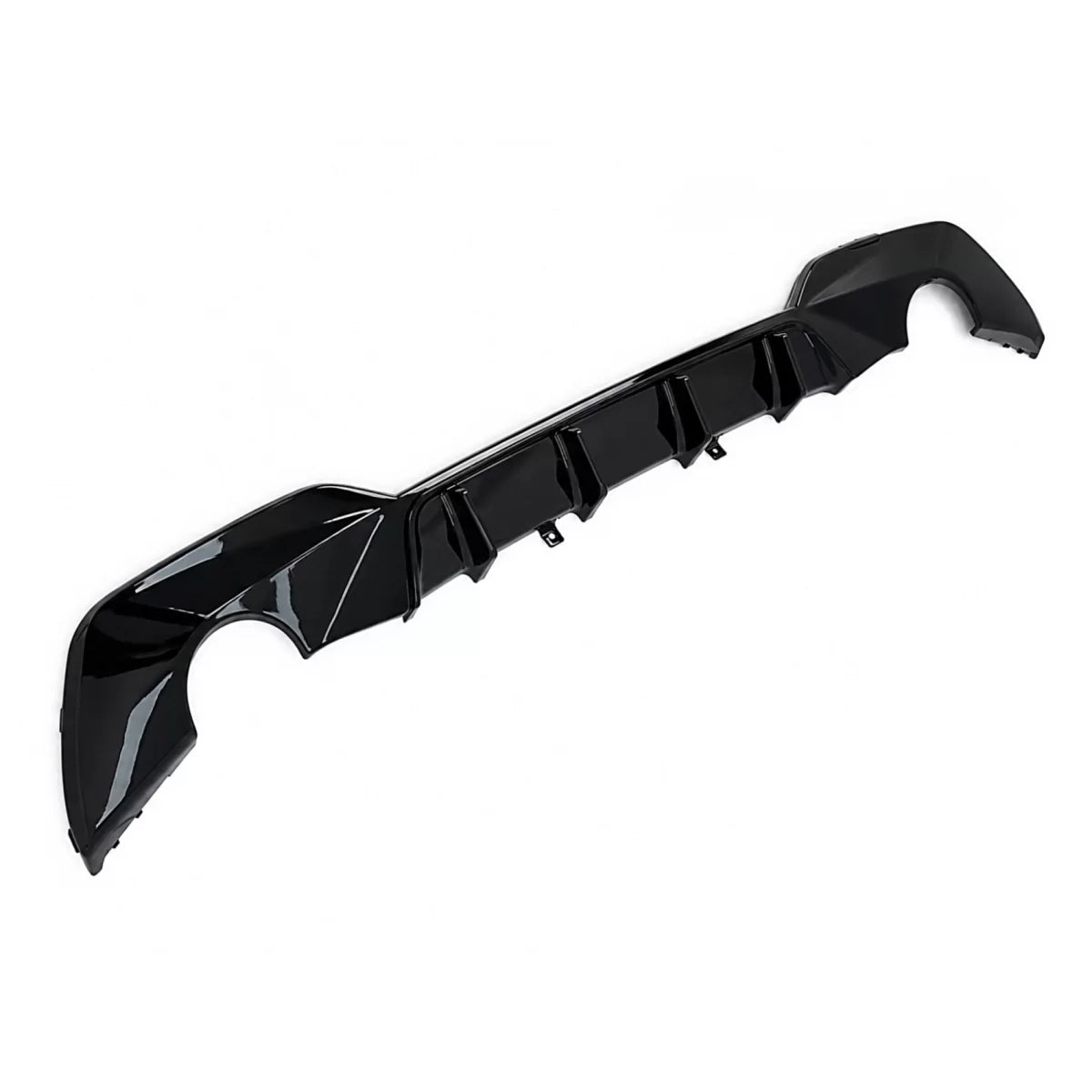 Rear Bumper Diffuser Double Outlet for Single Exhaust suitable for BMW 3 Series G20 G28 Sedan G21 Touring (2018-2022) Shiny B