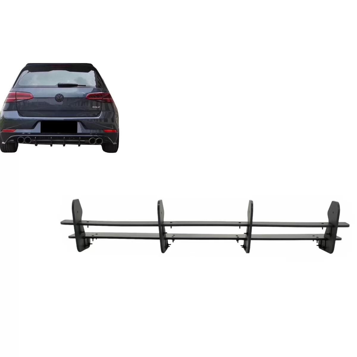 Rear Bumper Extension Splitter for Diffuser suitable for VW Golf 7.5 Facelift R (2017-2020) – product image 1