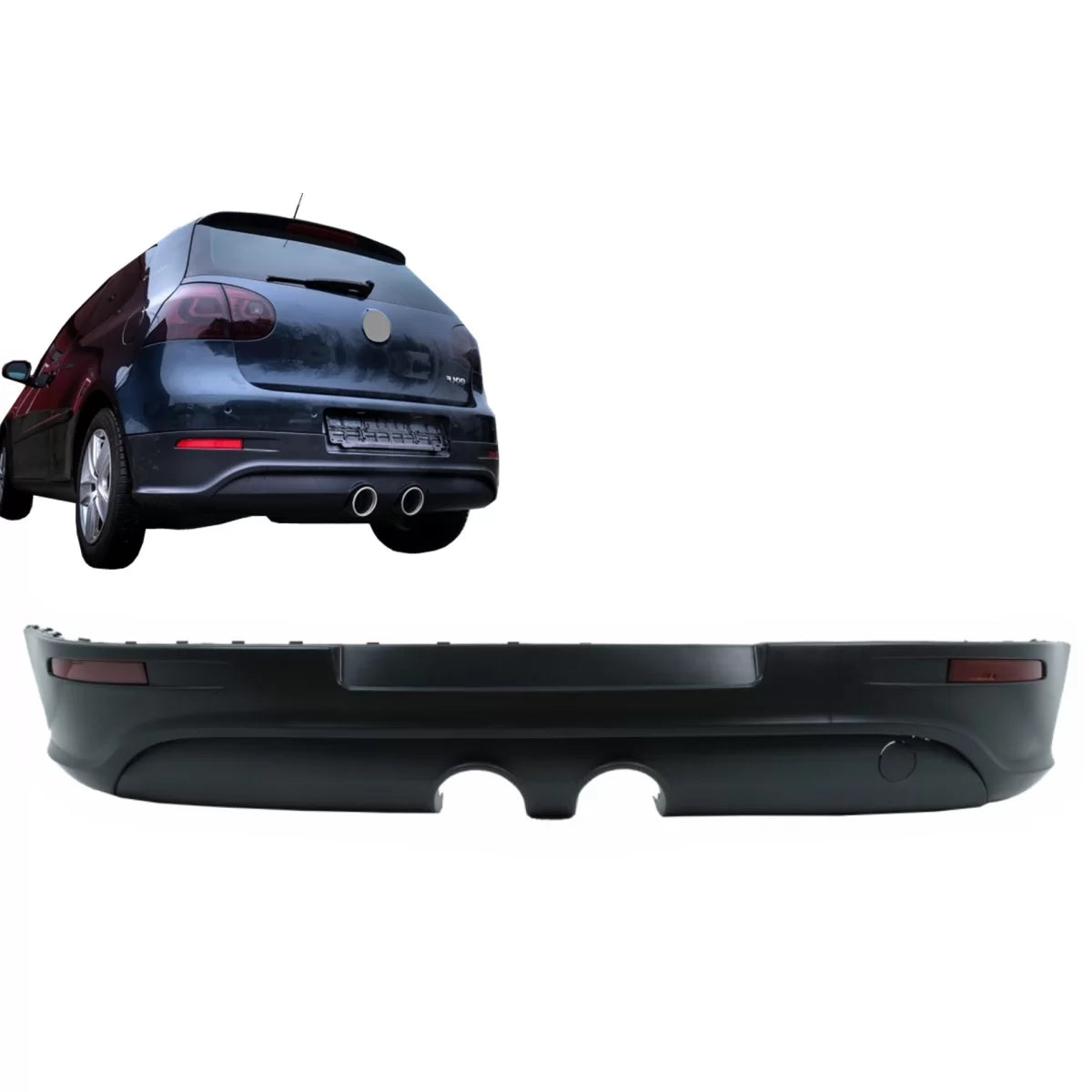 Rear Bumper Extension suitable for VW Golf 5 V (2003-2007) R32 Look – product image 1