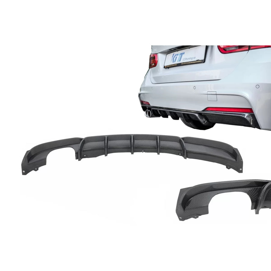 Rear Bumper Spoiler Valance Diffuser Carbon suitable for BMW 3 Series F30 F31 (2011-2019) M Design Left Outlet – product imag