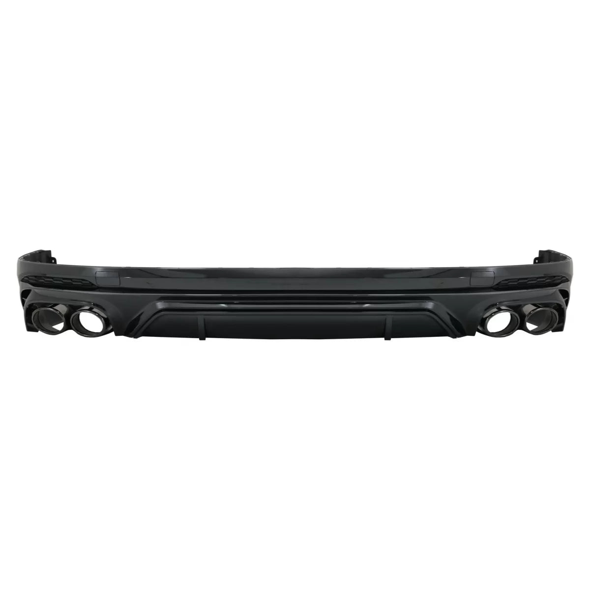 Rear Bumper Spoiler Valance Diffuser Double Outlet suitable for Audi Q5 SUV FY S-Line (2018-2020) Black Tips – product image 